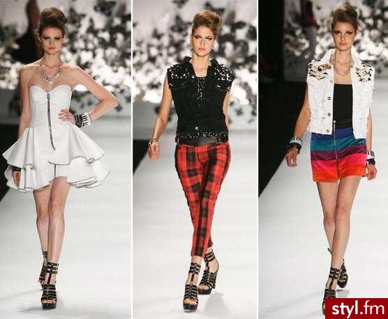 Materiałowe Spodnie Moda