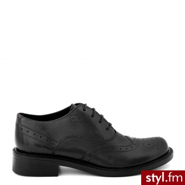 Venezia PÓŁBUTY SZNUROWANE 6049 VIT NERO - Półbuty Buty Moda