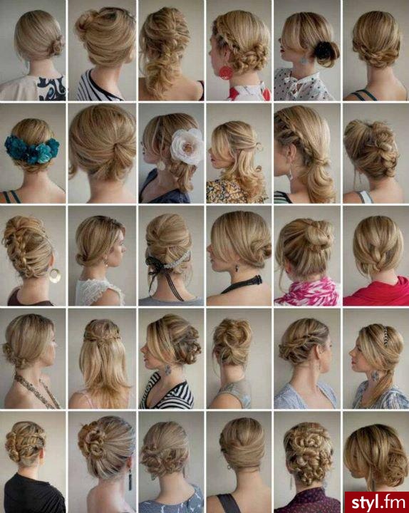 która ? - Blond Upięcie Proste Na co dzień Średnie Fryzury