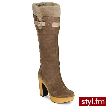 Maki Uehara BUTY CHIAKI TAUPE - Kozaki Buty Moda