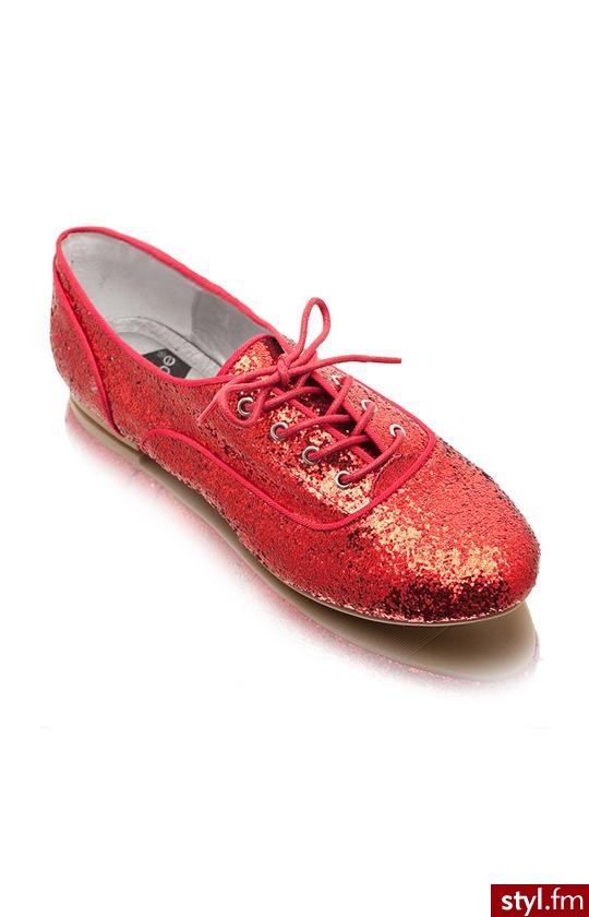 CS-497-30 QUALM JAZZÓWKI GLITTERKI (CZERWONY) - Pozostałe Buty Moda