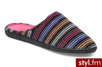 Isotoner Kapcie Mule Ergonomique en Velours Multikolor - Pozostałe Buty Moda
