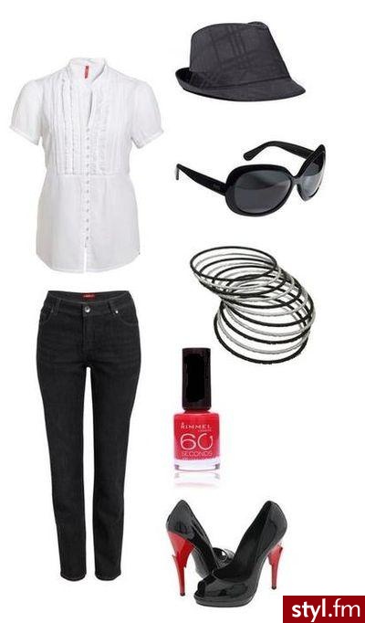 buty - xivonkax ,,, bluzka i spodnie - KappAhl; kapelusz - New Yorker; okulary - Big Star; bransoletki - Bijou Brigitte; lakier - Rimmel - Styler