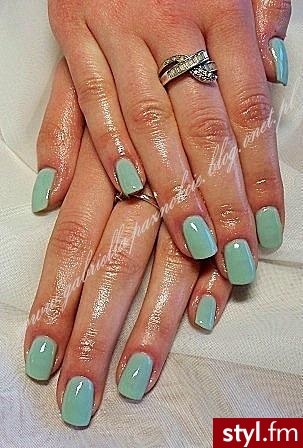 manicure hybrydowy - Kwadratowe Żelami Naturalne Paznokcie