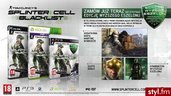 Splinter Cell Blacklist Edycja Wyższego Eszelonu (Gra Xbox 360) - Bransoletki Biżuteria Moda