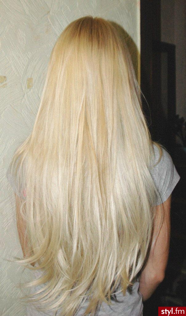Blond Rozpuszczone Proste Na co dzień Długie Fryzury