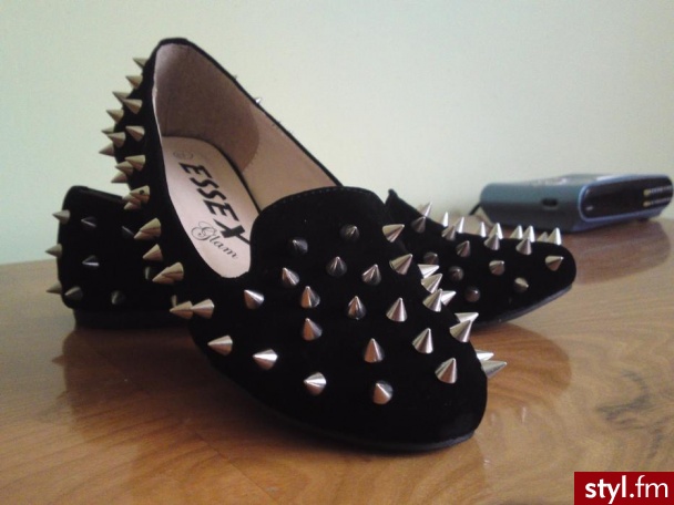 moje nowe studded loafers :) - Balerinki Buty Moda