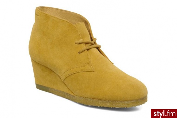 Clarks Originals PÓŁBUTY I BOTKI G2 TOILE W BY CLARKS ORIGINALS (Żółty) - Botki Buty Moda