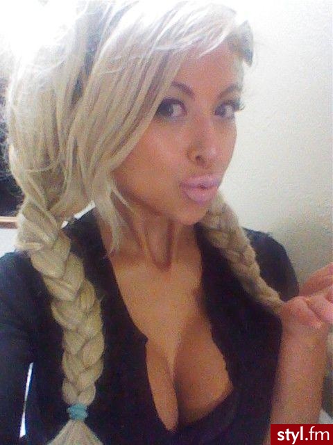 Blond Warkocze Proste Na co dzień Długie Fryzury