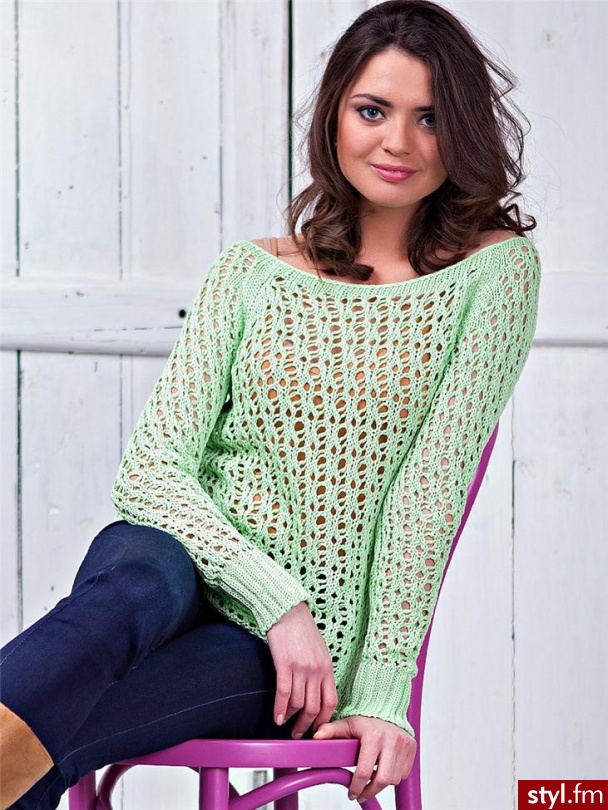 Mikos Sweter 0974 Green Odcienie zieleni - Swetry Ciuchy Moda