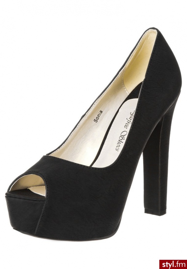Sugarfree Shoes SONIA Szpilki Peep Toe czarny (SF-13-03-02) - Szpilki Buty Moda