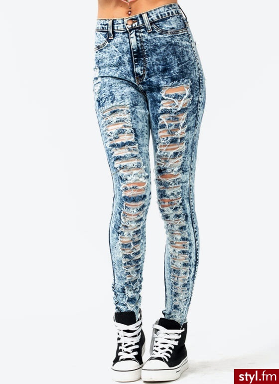 Jeansy Spodnie Moda