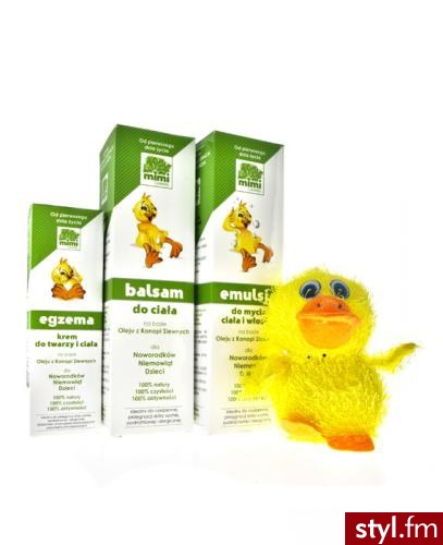 Cutishelp Mimi Balsam Do Ciała 200 Ml + Emulsja Do Mycia Ciała I Włosów 200 Ml + Egzema Krem Do Twarzy I Ciała 75 Ml + Pluszowa Kaczka - Emu Buty Moda