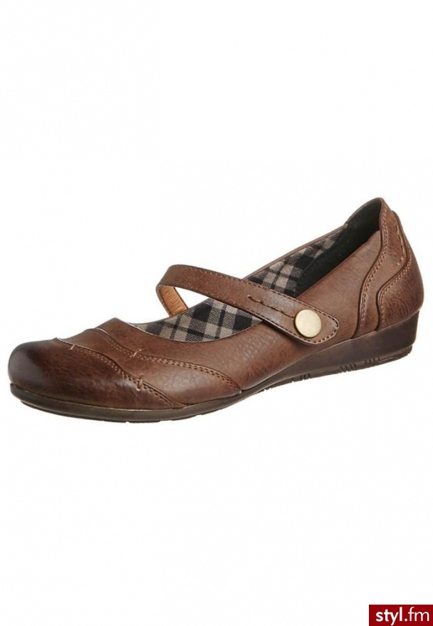 Anna Field Baleriny z zapięciem brązowy (TX0630-05B) - Balerinki Buty Moda