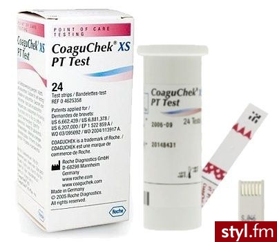Roche Testy INR - CoaguChek XS paski testowe do gęstości krwi 24 sztuki - Paski Dodatki Moda