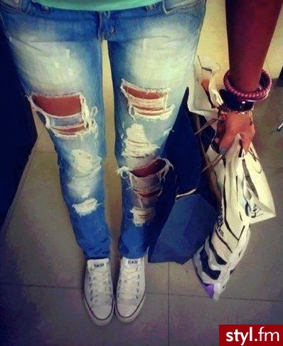 Jeansy Spodnie Moda