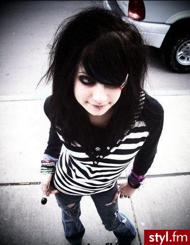 EMO Alternatywne Średnie Fryzury