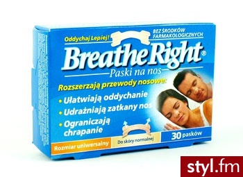 Glaxosmithkline Breathe Right paski na nos ułatwiające oddychanie (do skóry normalnej) 30szt - Paski Dodatki Moda