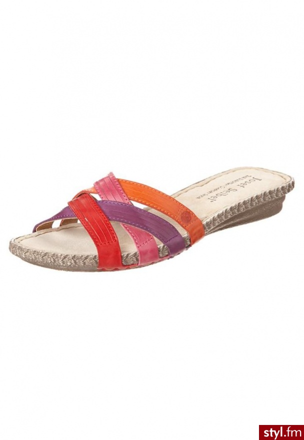 Josef Seibel MILVA Klapki czerwony (81223) - Klapki Buty Moda