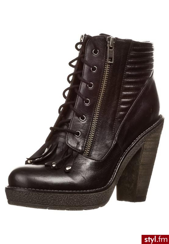 Zign Botki czarny - Botki Buty Moda