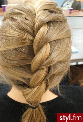 Blond Warkocze Proste Na co dzień Długie Fryzury