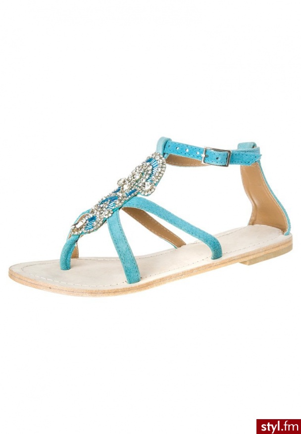 Lollipops OLINDA Japonki turkusowy 18112 - Klapki Buty Moda