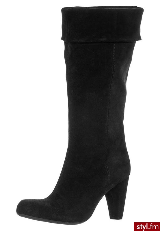 Pier One Kozaki  czarny - Kozaki Buty Moda