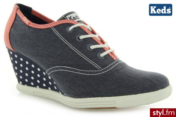 Keds WEDGE OX NAVY - Koturny Buty Moda