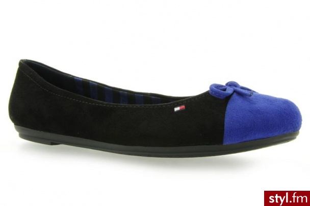 Tommy Hilfiger BALERINY CECILIA 13A BLACK/ELECTRICO - Balerinki Buty Moda