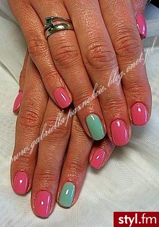 manicure hybrydowy - Kwadratowe Żelami Naturalne Paznokcie