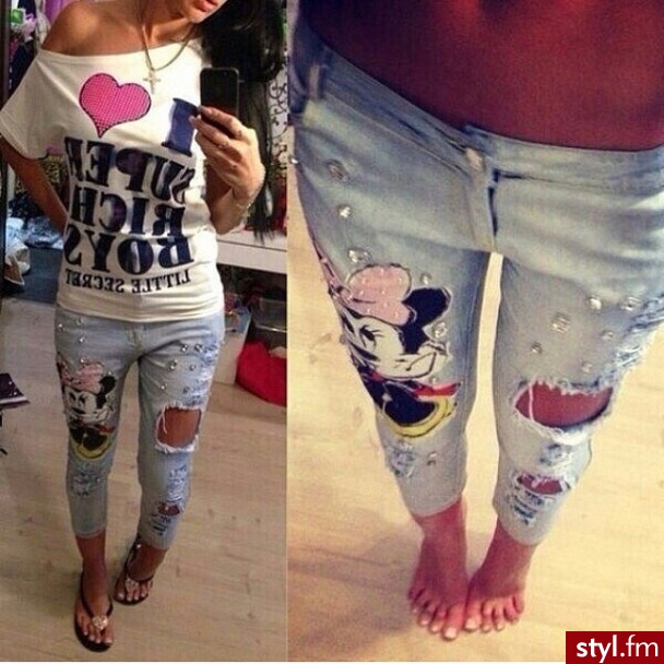 Jeansy Spodnie Moda