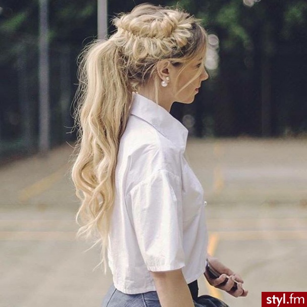 Blond Warkocze Kręcone Na co dzień Długie Fryzury