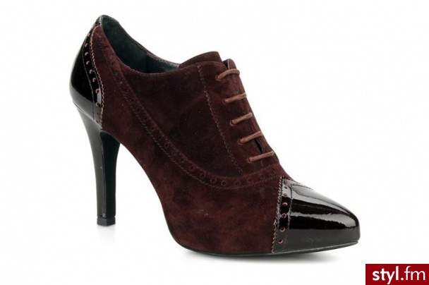 Tosca Blu Shoes BUTY SZNUROWANE ROSSANIA BY TOSCA BLU SHOES (Bordowy) BOTKI BEŻOWY - Botki Buty Moda
