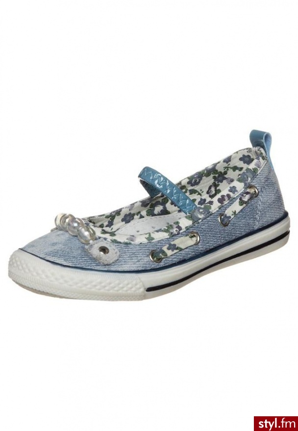 STUPS Baleriny z zapięciem niebieski Balerinki - Balerinki Buty Moda