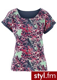 Bonprix Shirt w kwiaty 908798_23737 - Bluzki Ciuchy Moda