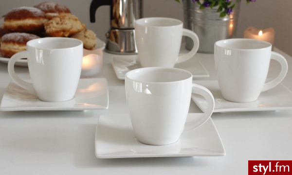 Duo serwis kawowy white 50877 - Pozostałe Biżuteria Moda