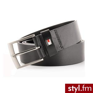 TOMMY HILFIGER PASEK SKÓRZANY DENTON BELT CZARNY (BM56919986 990100) - Paski Dodatki Moda