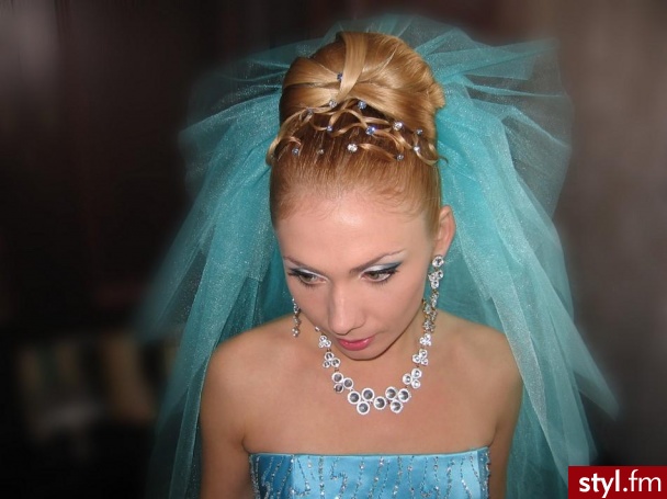 Blond Rozpuszczone Proste Ślubne Długie Fryzury