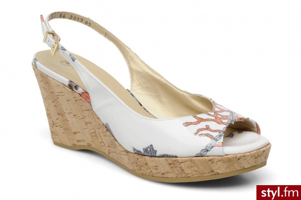 Peter Kaiser KOTURNY BOBBY BY (Biały) - Koturny Buty Moda