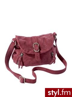 Handy suede bag - Bordeaux red - Promod. Pobrano ze strony: http://www.promod.co.uk/accessories/bags/handy-suede-bag-bordeaux-red-R1290061098.html - Pozostałe Torebki Moda