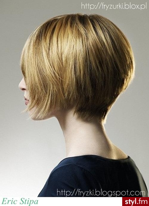 Blond Rozpuszczone Proste Na co dzień Krótkie Fryzury