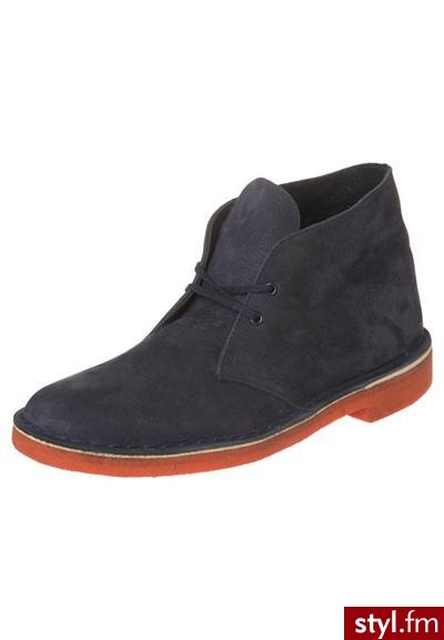 Clarks Originals Botki sznurowane niebieski - Botki Buty Moda