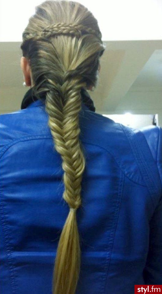 Blond Warkocze Proste Na co dzień Długie Fryzury