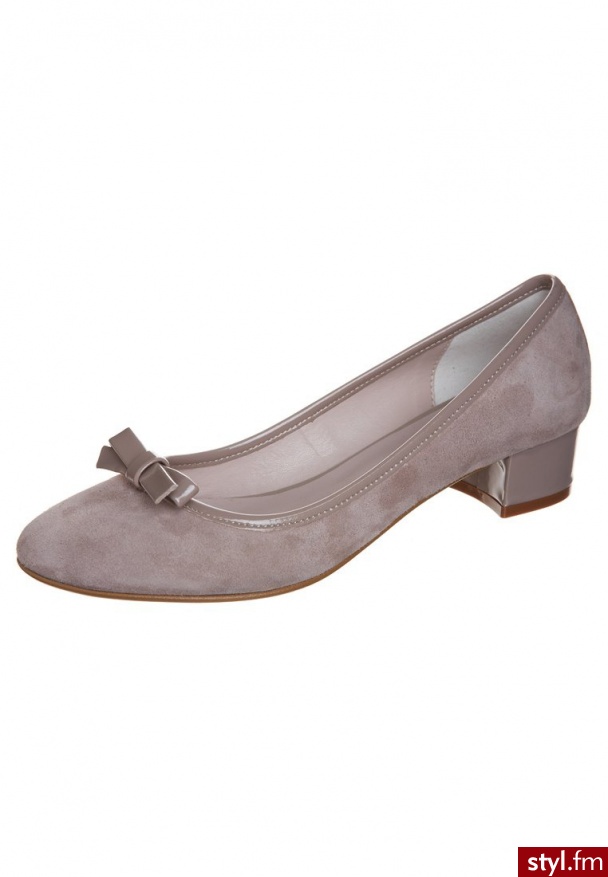 Taupage Baleriny szary - Balerinki Buty Moda
