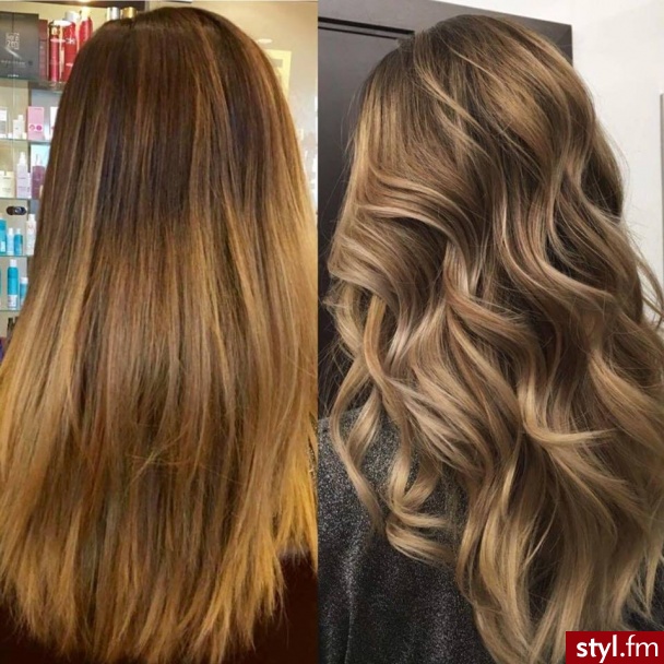 Sombre z Olaplex wykonane przez Małgosię.
 - Blond Rozpuszczone Kręcone Na co dzień Długie Fryzury