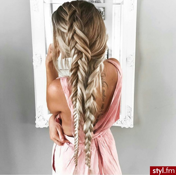 Blond Warkocze Kręcone Na co dzień Długie Fryzury