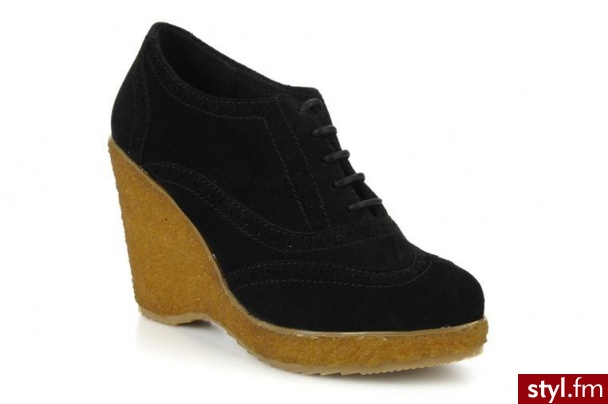 Carvela BUTY SZNUROWANE ALBERT BY CARVELA (Czarny) - Koturny Buty Moda