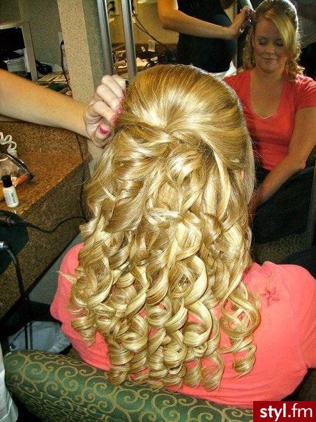 Blond Upięcie Kręcone Ślubne Długie Fryzury