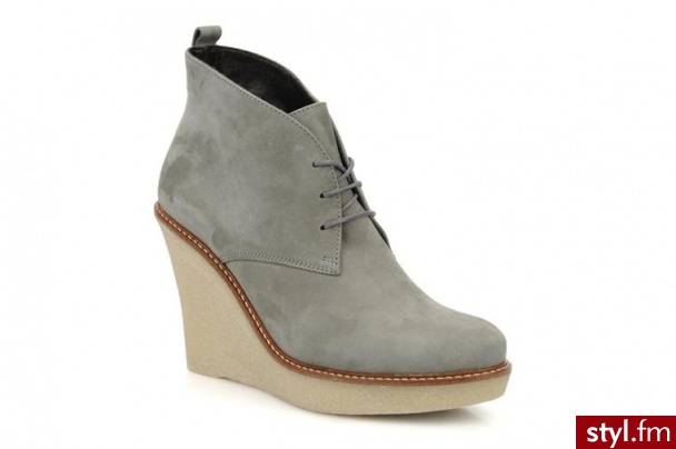 JB MARTIN PÓŁBUTY I BOTKI LOUVE BY (SZARY) (Szary) - Botki Buty Moda