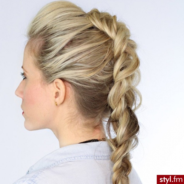 Blond Warkocze Proste Na co dzień Długie Fryzury